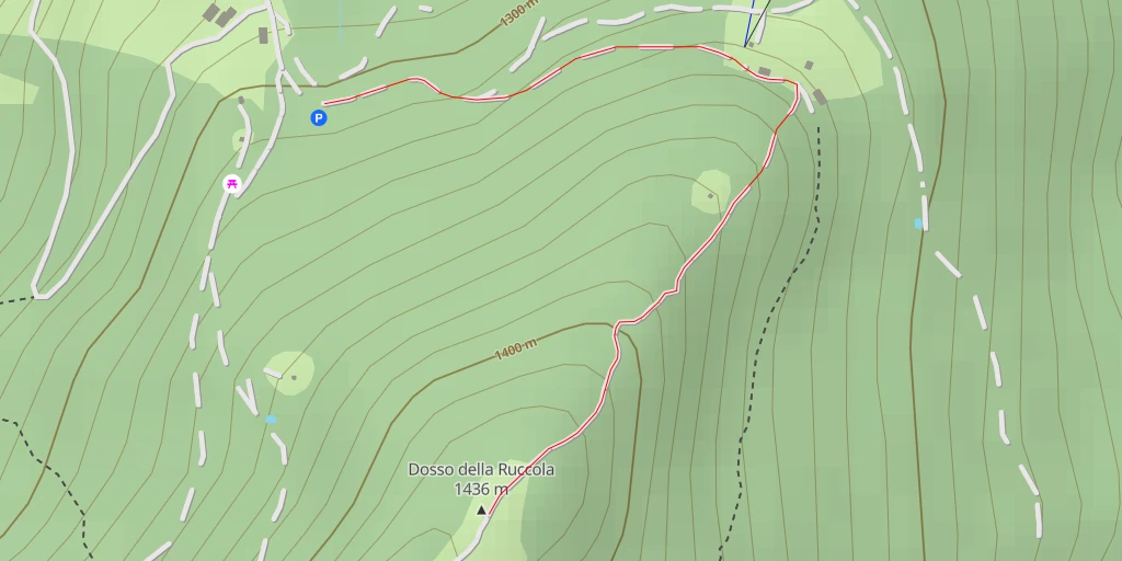 Map of the trail for Dosso della Ruccola