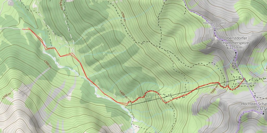 Carte de l'itinéraire :  Fiderepasshütte