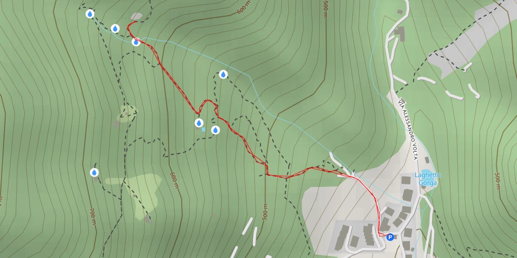 Map of the trail for Scala Santa