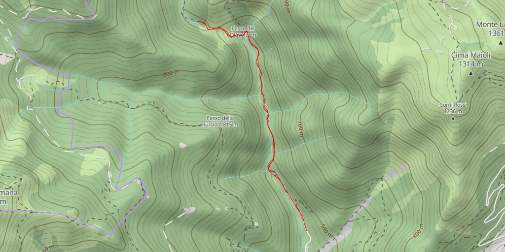 Carte de l'itinéraire :  Scala Santa