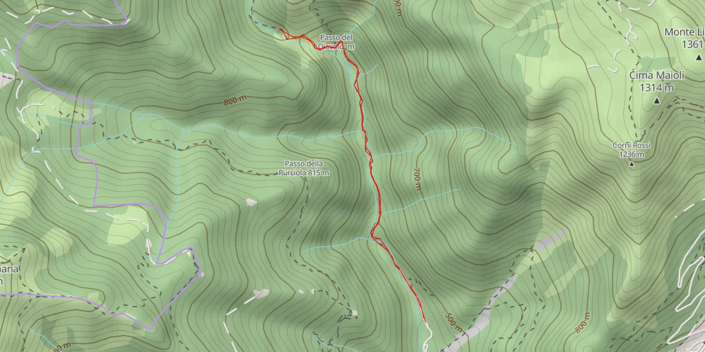 Map of the trail for Scala Santa