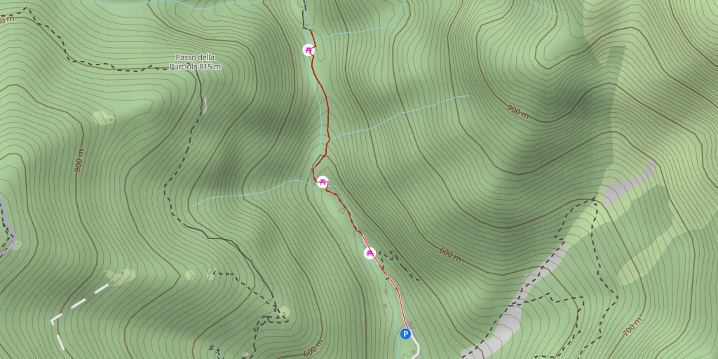 Map of the trail for Colombere - Scala Santa