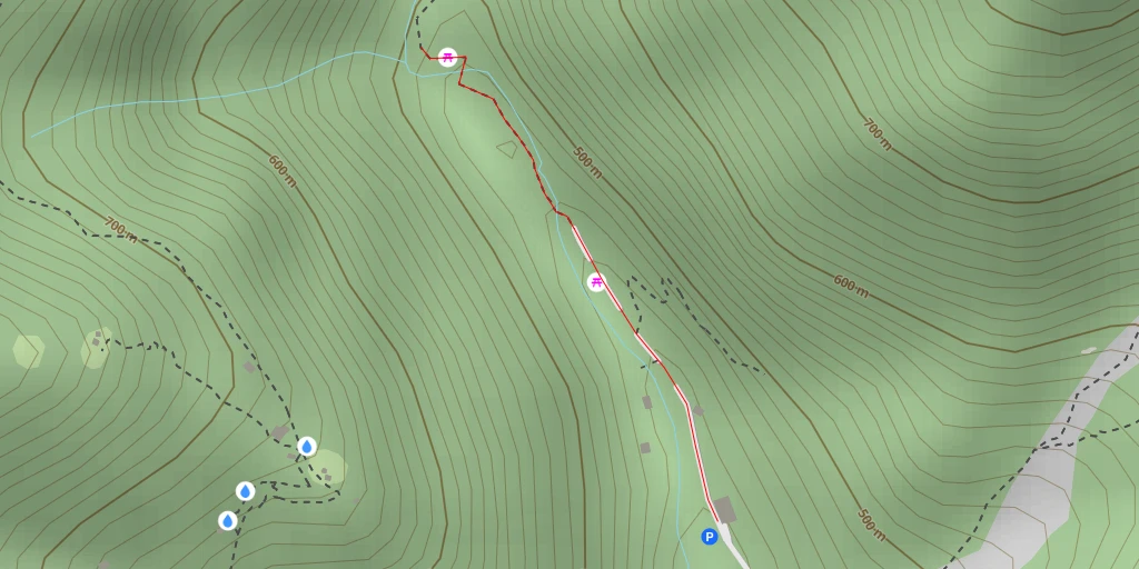 Map of the trail for Scala Santa - Scala Santa