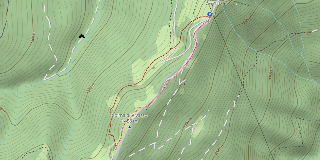 Carte de l'itinéraire :  Colma di Vivazzo