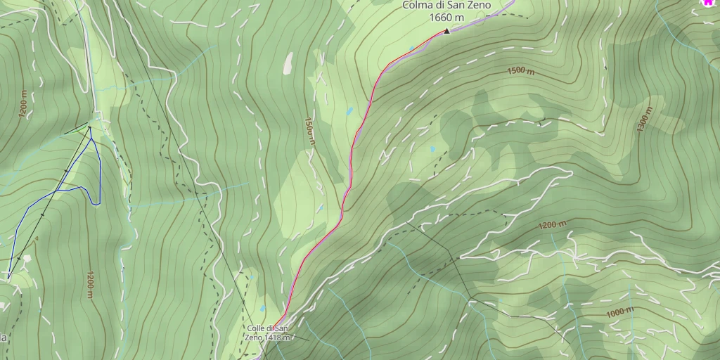 Carte de l'itinéraire :  Colma di San Zeno