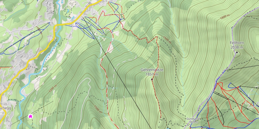 Map of the trail for Rote Wand