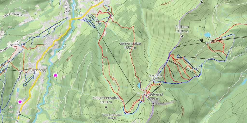 Map of the trail for Burmiwasser