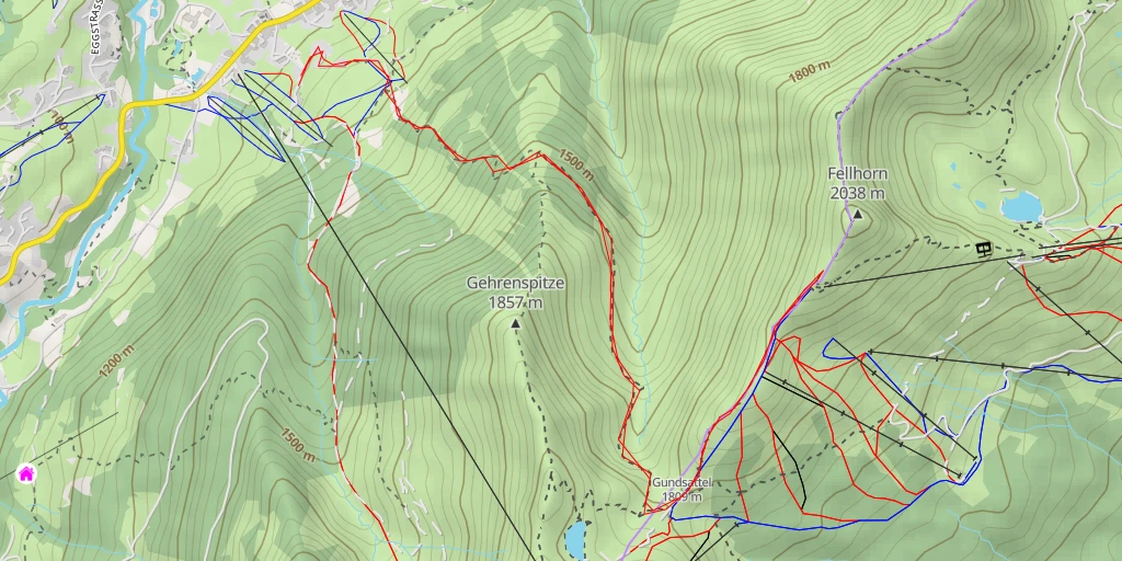 Map of the trail for Fellhornbahn Gipfelstation - Oberstdorf