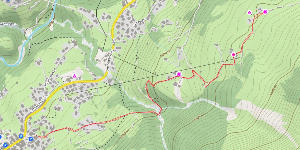 Carte de l'itinéraire :  Mittelalp