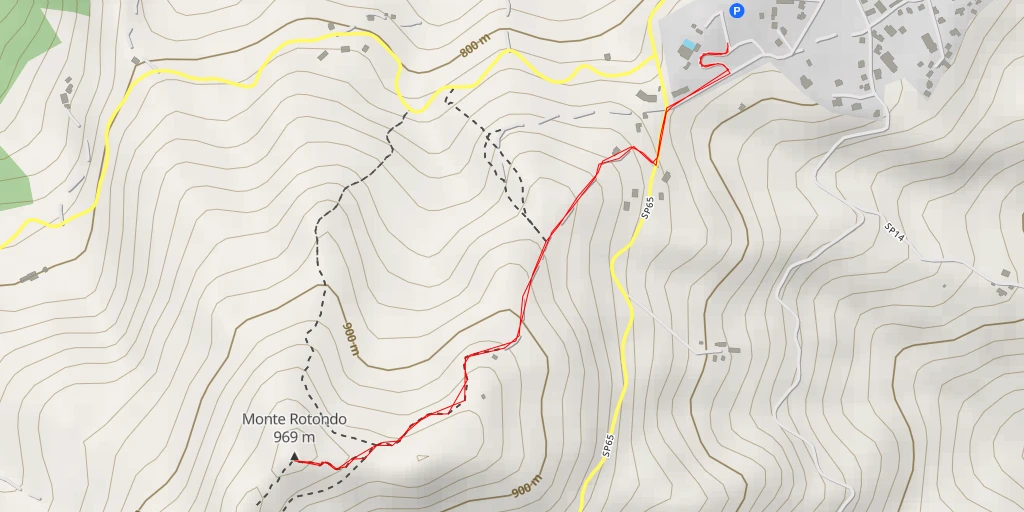 Carte de l'itinéraire :  Monte Rotondo