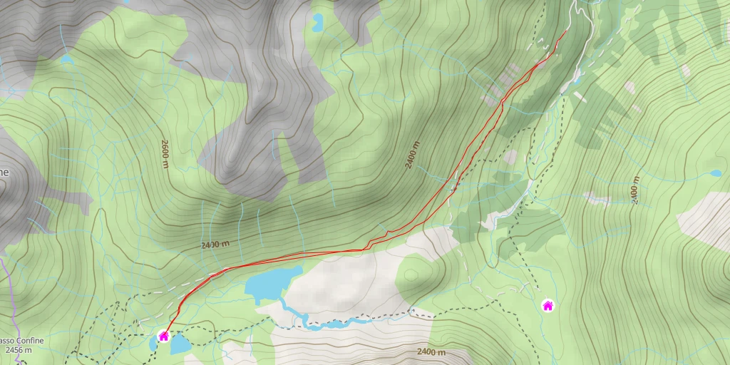 Carte de l'itinéraire :  Rifugio Viola