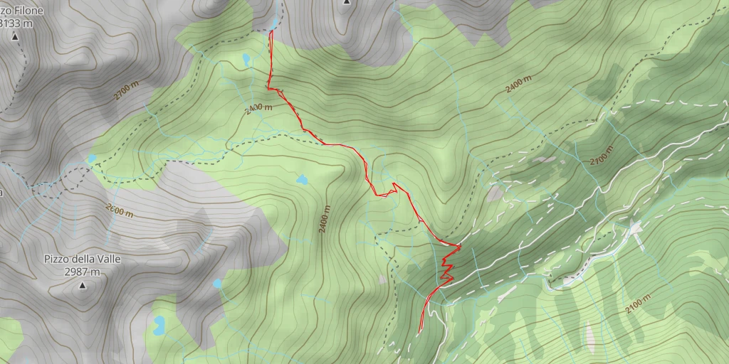 Carte de l'itinéraire :  Baita del Pastore - Valdidentro