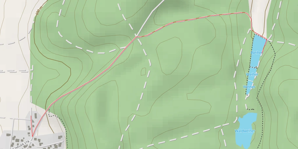 Map of the trail for Weiher