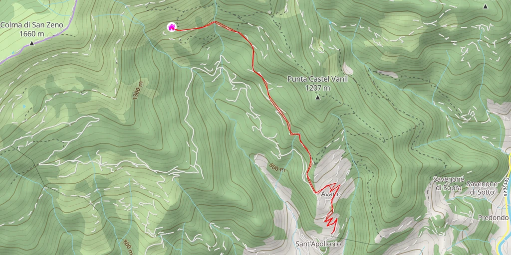 Map of the trail for Rifugio Alpino Cascinelle