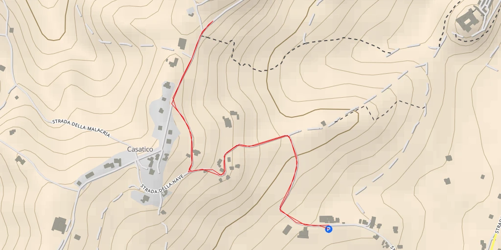 Map of the trail for AI - Langhirano