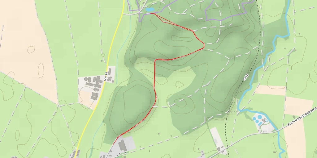 Map of the trail for MN 16