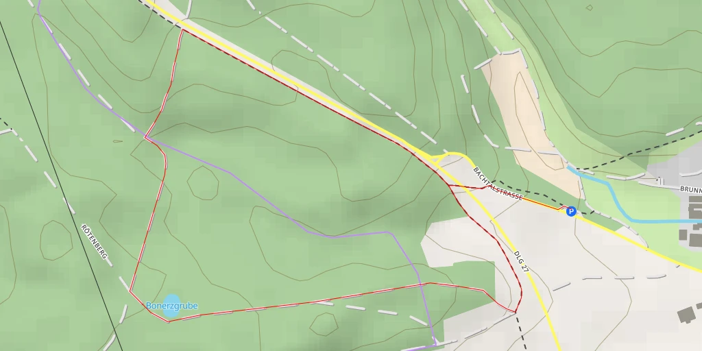 Map of the trail for Bonerzgrube