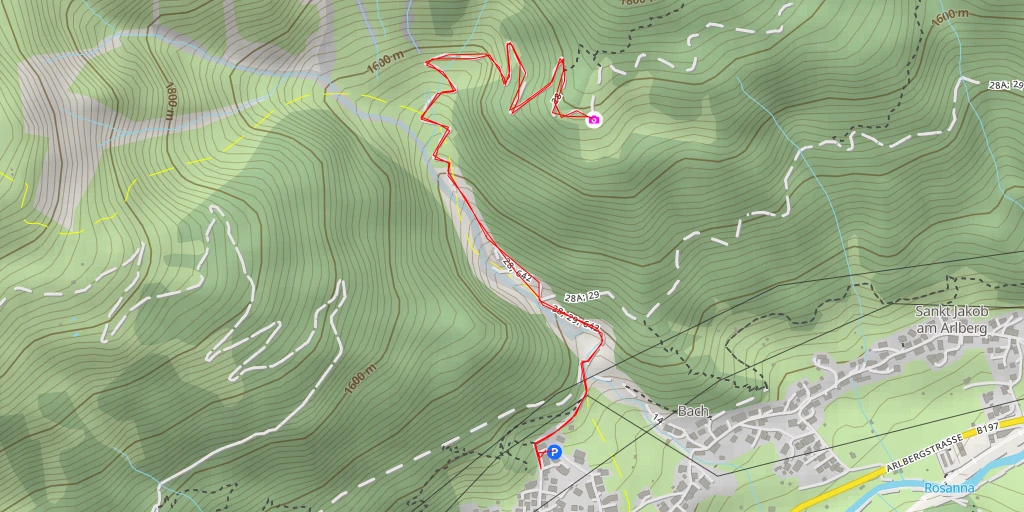 Map of the trail for Munt - St. Anton am Arlberg