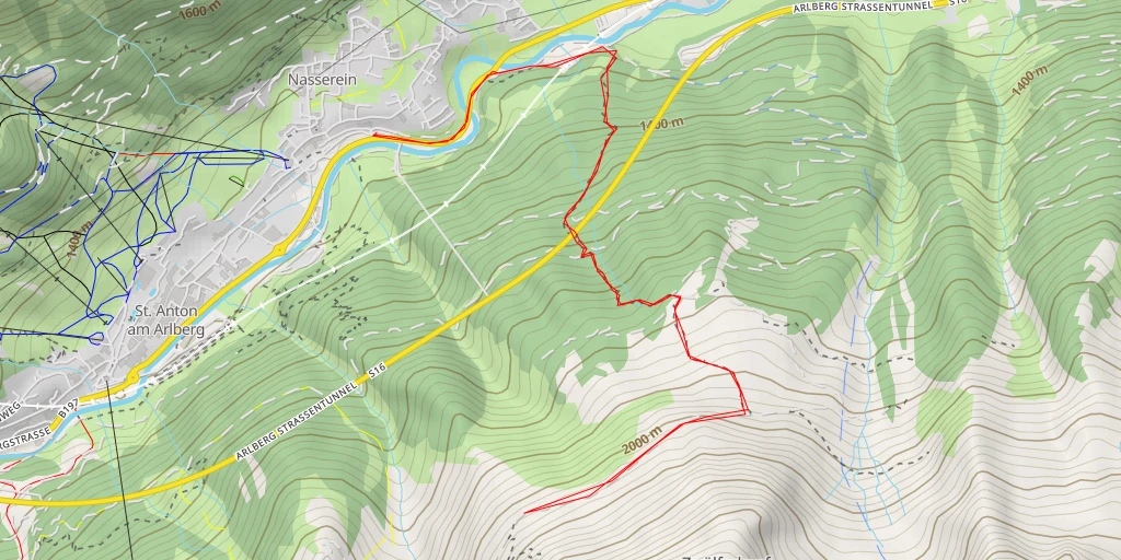 Map of the trail for Stockibach