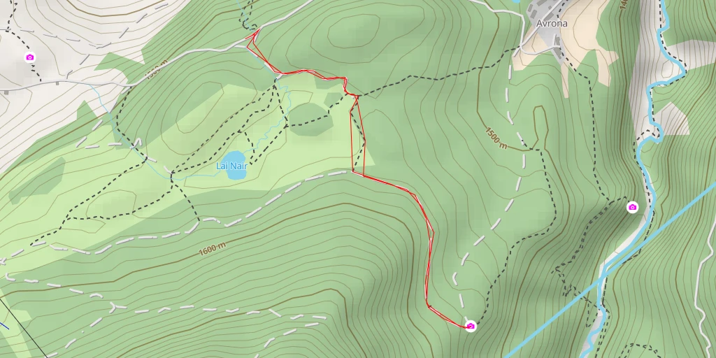 Map of the trail for Scuol, Plan da Funtanas - Scuol