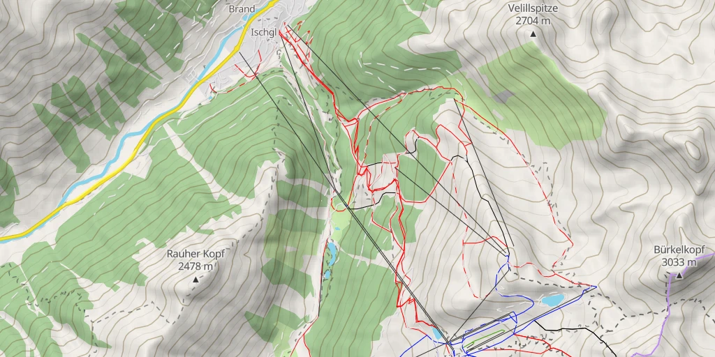 Map of the trail for Vider Truja Erlebnispark - Taja Trail