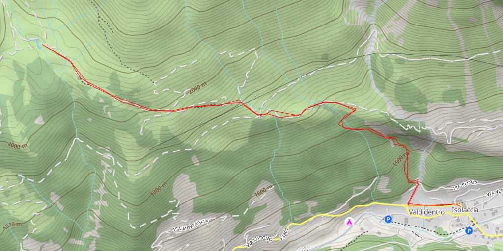 Map of the trail for Decauville - Valdidentro