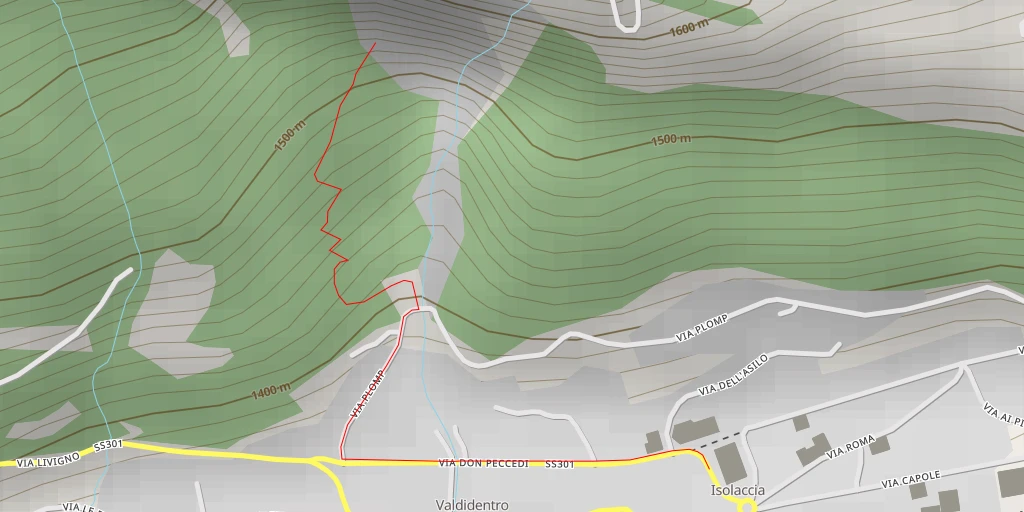 Map of the trail for Via Sant'Antonio - Valdidentro