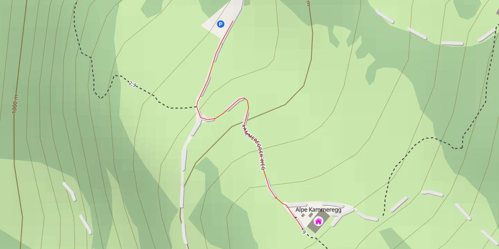 Map of the trail for Alpe Kammeregg