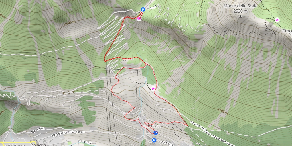 Map of the trail for Strada del Vino e del sale - Valdidentro