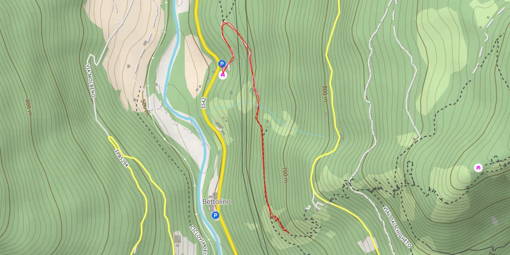 Map of the trail for Grotta ricovero 1 - SS42