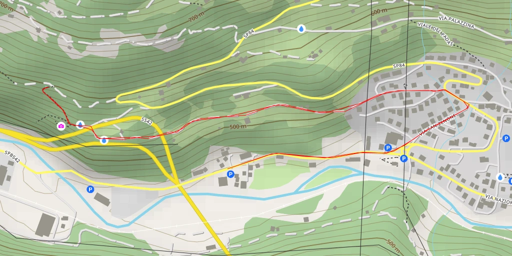 Carte de l'itinéraire :  Luera del Luf - Berzo