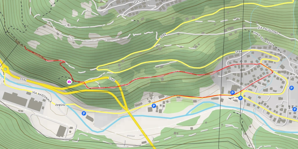 Carte de l'itinéraire :  SS42 - SS42