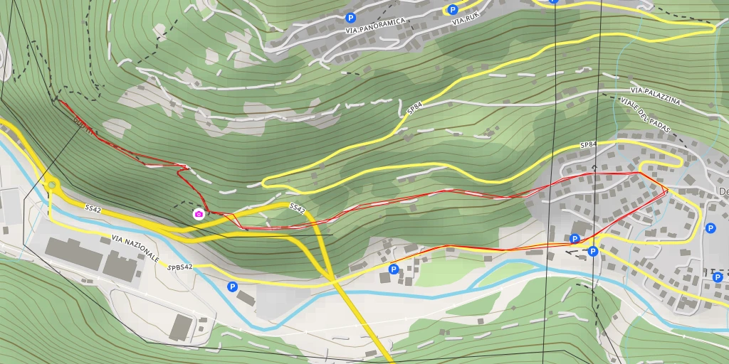 Carte de l'itinéraire :  SS42 - SS42