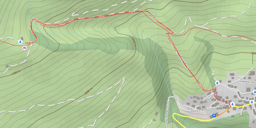 Map of the trail for Vastur - Scuol