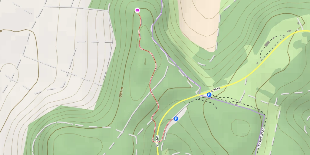 Map of the trail for AI - ehem. US-Beobachtungsstellung