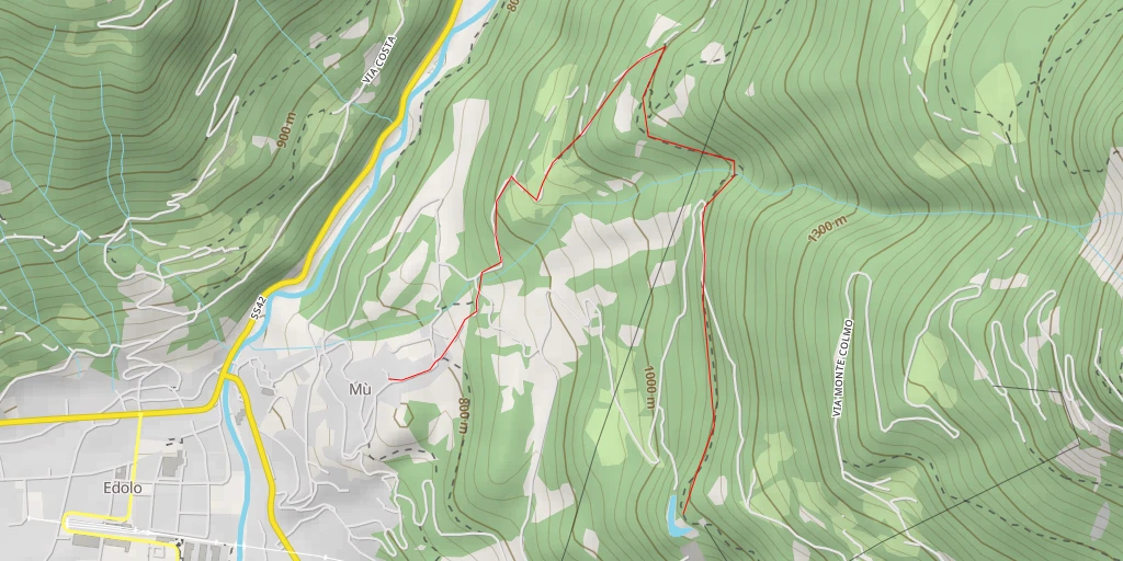 Map of the trail for Galleria di accesso centrale Enel di Edolo - Galleria di accesso centrale Enel di Edolo