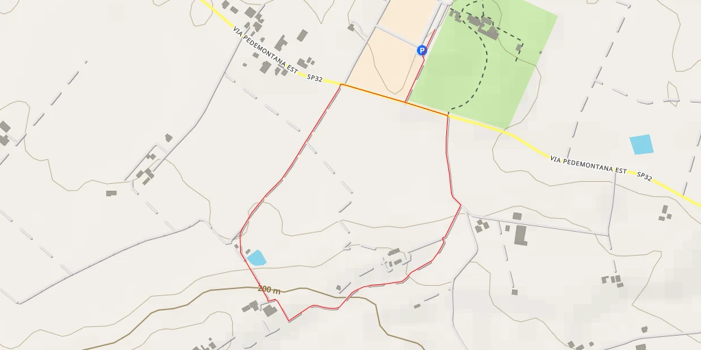 Map of the trail for Via dei Boschi