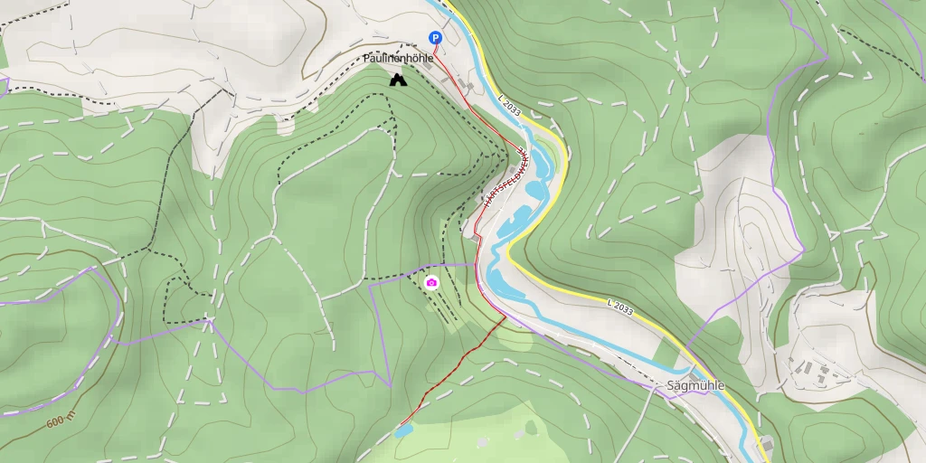 Map of the trail for Golfclub Hochstatt - L 2033