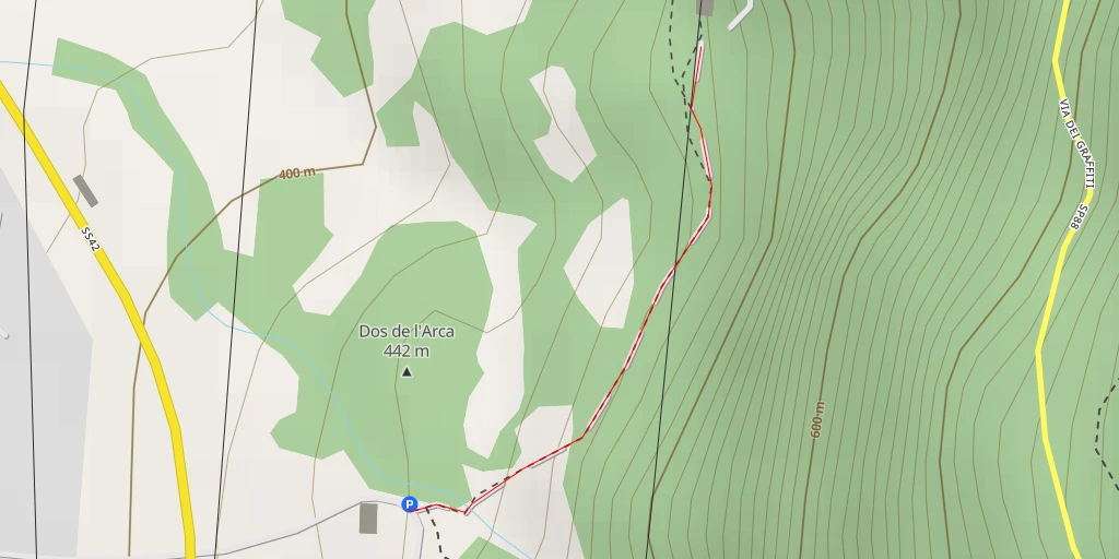 Carte de l'itinéraire :  Tra gli Alberi del Pane - Tra gli Alberi del Pane