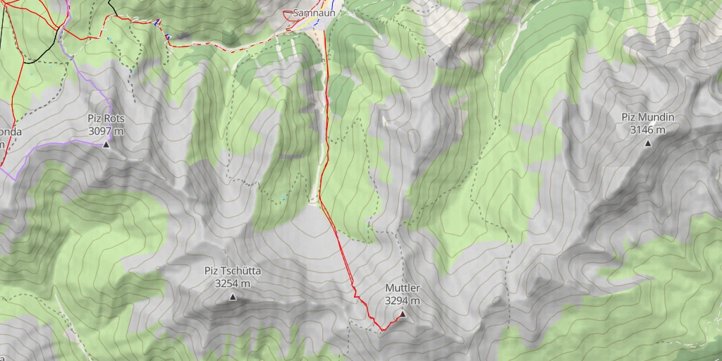 Carte de l'itinéraire :  Muttler