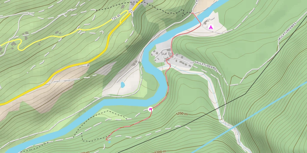 Carte de l'itinéraire :  Ischla Dadaint - Ischla Dadoura - Ischla Dadaint - Ischla Dadoura