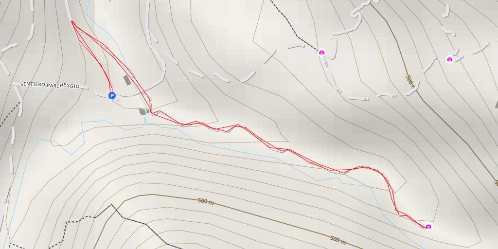 Map of the trail for AI - Cataratta Riolco