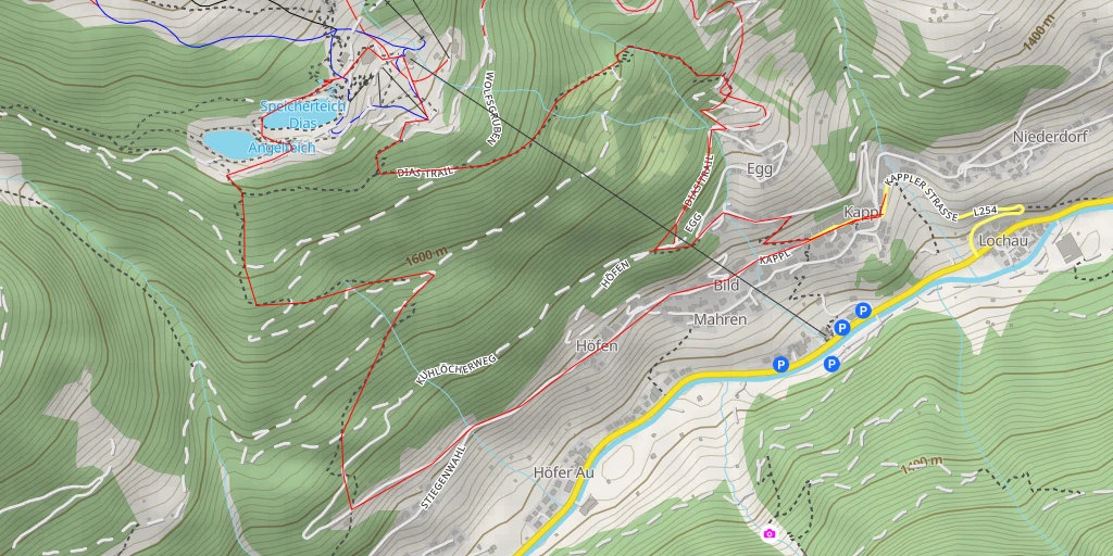 Map of the trail for Sunny Mountain Park - Terrasse