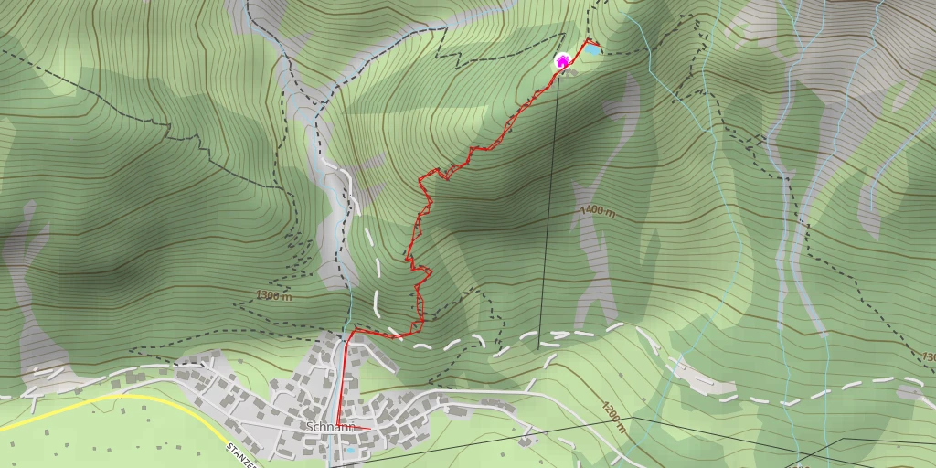 Map of the trail for Cäcilienstollen