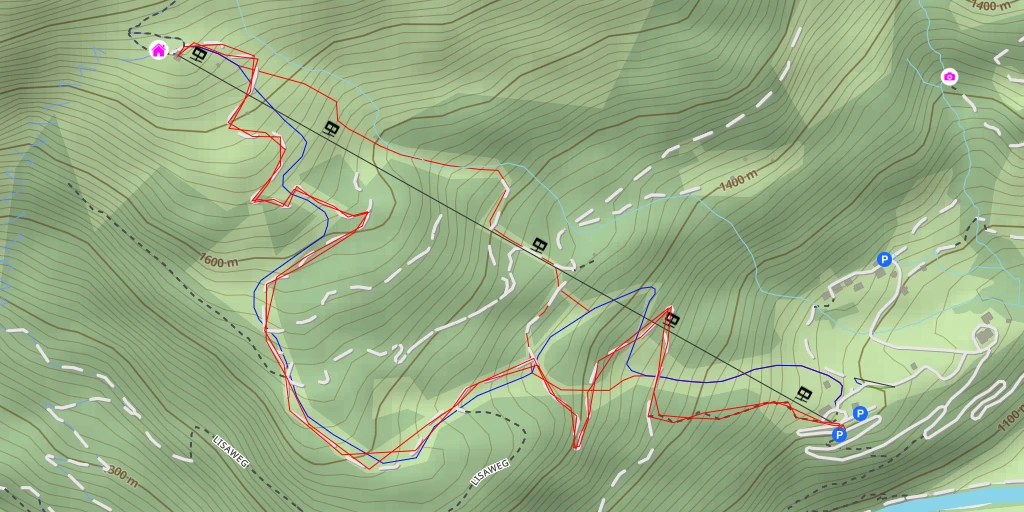 Map of the trail for Drachenflieger Naturstart S-O