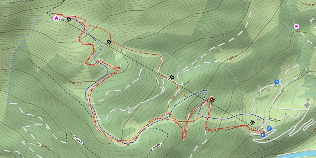 Map of the trail for Drachenflieger Rampe West