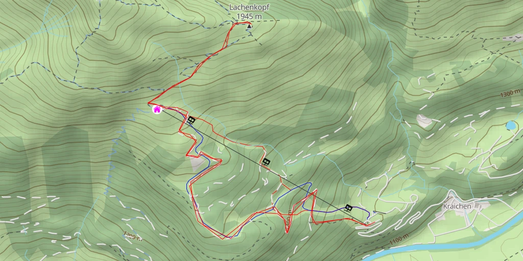 Map of the trail for Lachenkopf