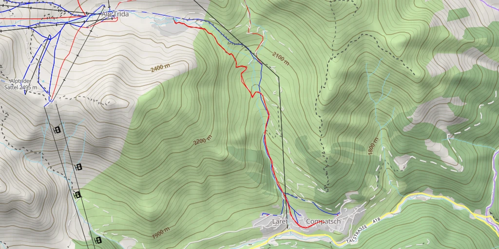 Map of the trail for Twinliner Trail - Twinliner Trail