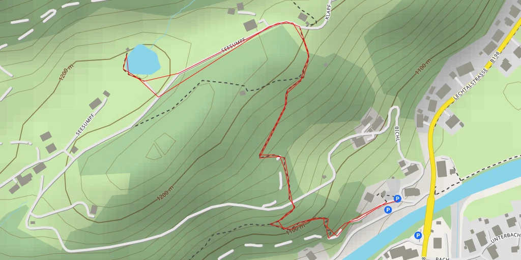 Map of the trail for Seesumpf - Seesumpf - Bach