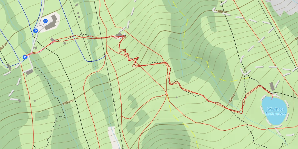 Map of the trail for Schmugglersee